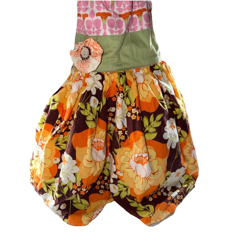 Hopscotch Designs 18 months Yellow Orange‎ Flower Easter Boutique DRESS Flutter - Picture 5 of 6